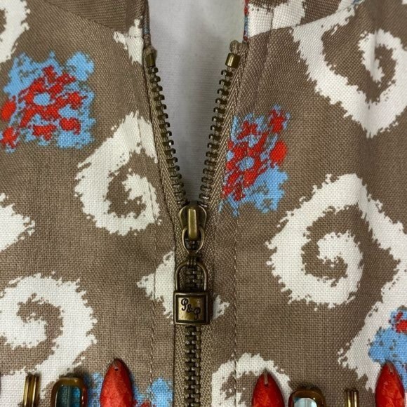 Peck & Peck  weekend ladies Southwestern light weight jacket, embellished 12 - Picture 2 of 11